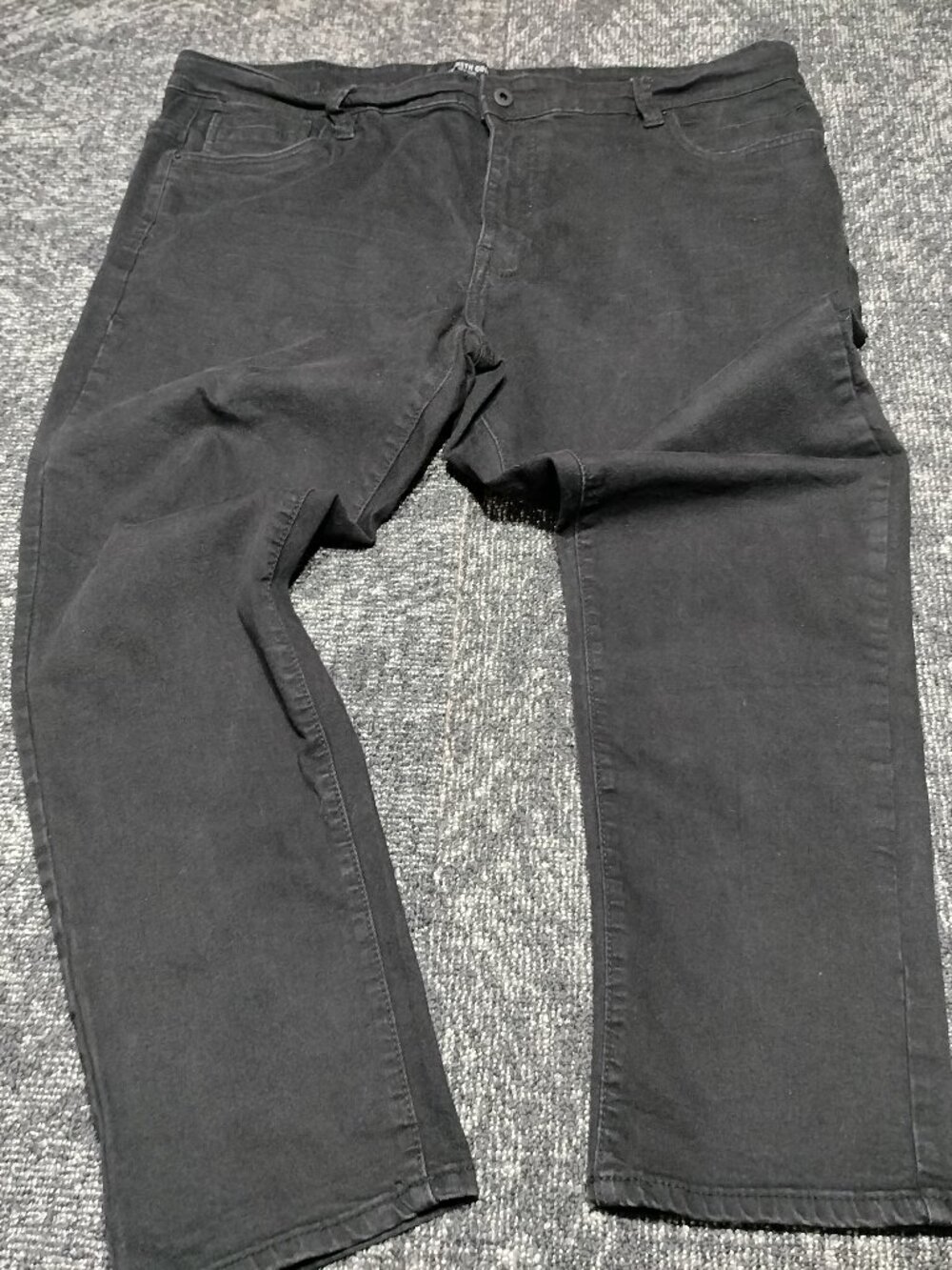Kenneth Cole New York Men's Regular Fit Black Jeans Straight Leg Size 42x30